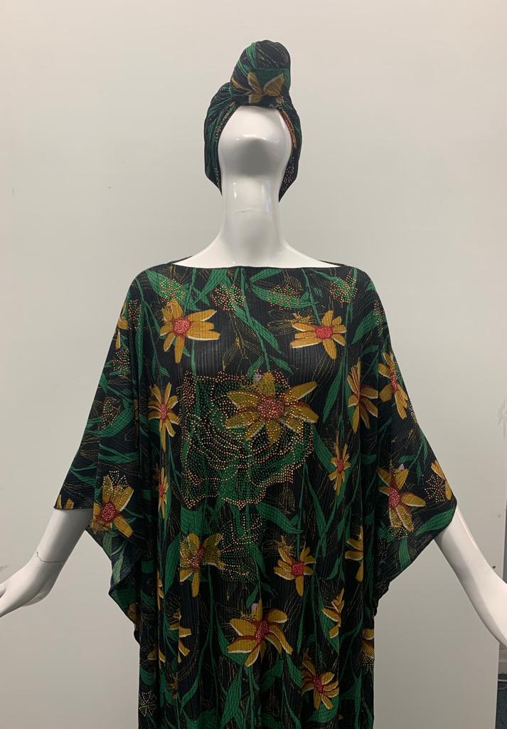Floral Printed Kaftan Dress for Women