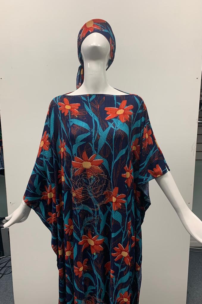 Floral Printed Kaftan Dress for Women