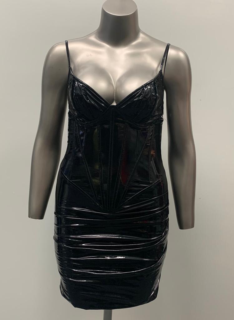 Glossy Mini Bodycon Party Dress